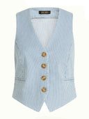 Gestreept gilet bianca corner stripe