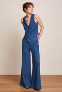Denim gilet bianca chambray