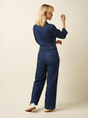 Denim zip jumpsuit onyx