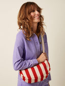 Rood wit gestreepte tas la plage