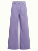 Paarse wide leg broek peppa