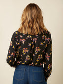 Zwarte blouse met print maisie