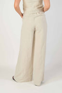 Beige linnen broek lilian