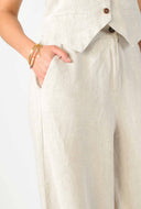 Beige linnen broek lilian