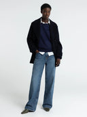 Donkerblauwe sweater tajima peacoat