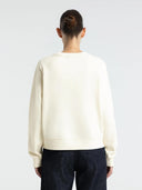 Ecru sweater met print tajima cloud dancer