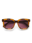 Zonnebril met print sienna amber