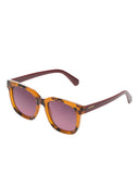 Zonnebril met print sienna amber