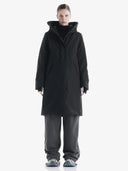Zwarte gaia long parka