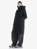 Zwarte gaia long parka