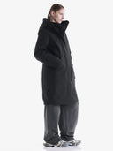 Zwarte gaia long parka