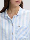 Gestreepte blouse resort shirt