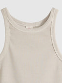 Beige katoenen tanktop essential racer