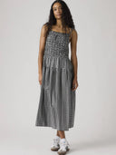 Geruite midi jurk monaco