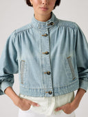 Denim jack parker pretty short coat