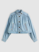 Denim jack parker pretty short coat