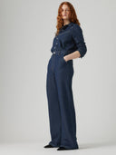Donkerblauwe denim jumpsuit rinoa
