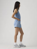 Denim jumpsuit met rits