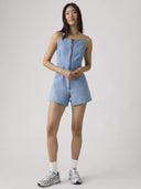 Denim jumpsuit met rits