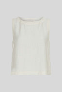 Linnenmix top met knopen disa sl top