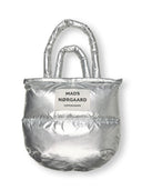 Zilveren shopper pillow bag