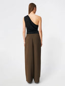 Donkerbruine pantalon galemd