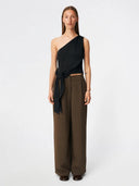 Donkerbruine pantalon galemd