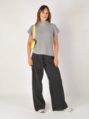 Grijze wide leg jeans minnimd