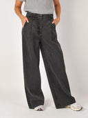 Grijze wide leg jeans minnimd