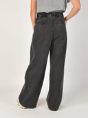 Grijze wide leg jeans minnimd