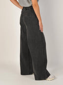 Grijze wide leg jeans minnimd