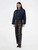 Donkerblauw jack ulrikkemd jacket