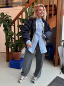 Grijze barrel pull-on jersey pant