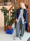 Grijze barrel pull-on jersey pant