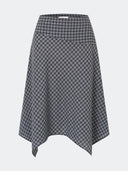 Asymmetrische geruite rok dorotheamd