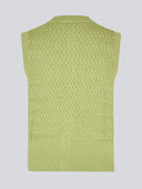 Groen gebreid gilet ulvamd top