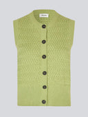 Groen gebreid gilet ulvamd top