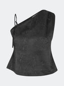 Zwarte one-shoulder top clemensmd