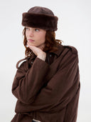 Bruine faux fur muts feddiemd hat