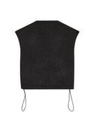 Donkergrijs wollen gilet elise loisa