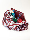 Gestreepte tas burgundy boxer
