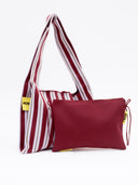 Gestreepte tas burgundy boxer