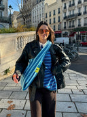 Blauw gestreepte tas elba boxer