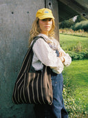 Bruin gestreepte mocha boxer