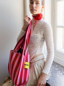 Roze gestreepte tas poppy boxer