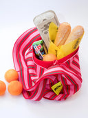 Roze gestreepte tas poppy boxer