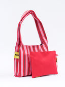 Roze gestreepte tas poppy boxer