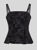 Zwarte claudia strap top