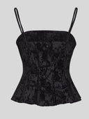 Zwarte claudia strap top