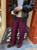 Donkerpaarse pantalon henrika hw pants